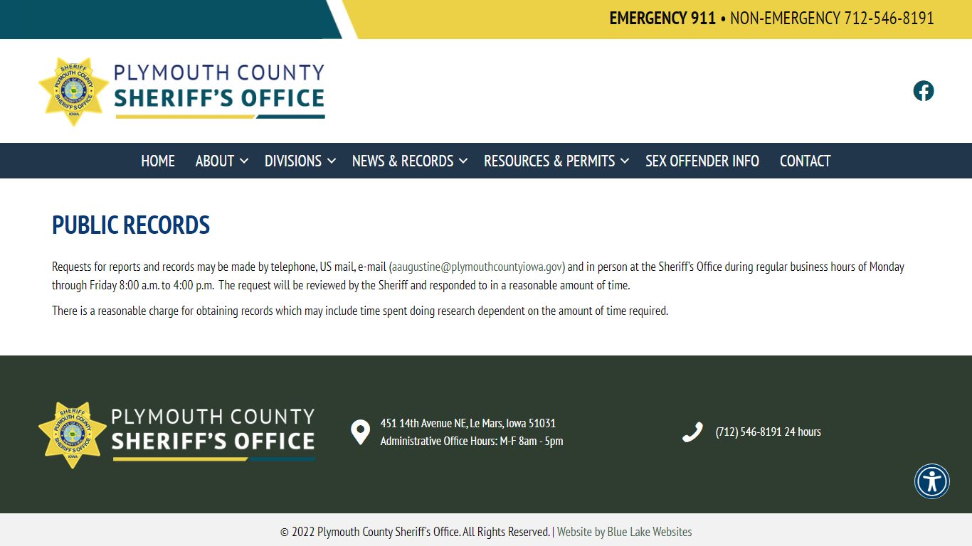 Public Records - Plymouth County Sheriff's Office