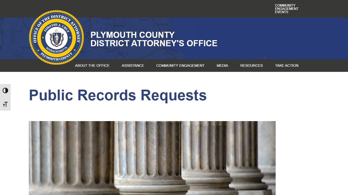 Public Records Requests – Plymouth County District Attorney's Office